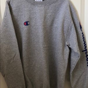 gray champion sweatshirt